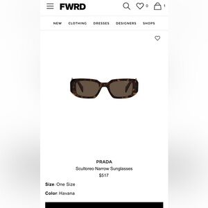 Prada tortoiseshell Scultoreo Narrow Sunglasses in perfect condition!